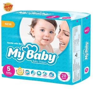 پوشک مای بیبی مدل Premium سایز 5 بسته 14 عددی My Baby Premium Size 5 Diaper Pack of 14