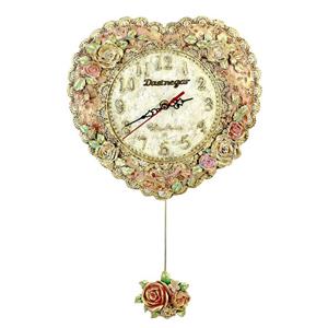 ساعت دیواری دست نگار مدل قلب و پاندولی