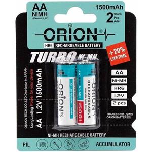 باتری قلمی قابل شارژ 1500mAh دوتایی مارک ORION