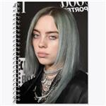 دفتر زبان 50 برگ خندالو مدل سه خط طرح بیلی آیلیش Billie Eilish کد 19184