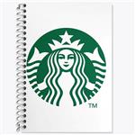 دفتر زبان 50 برگ خندالو مدل سه خط طرح استارباکس Starbucks کد 8450