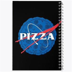 دفتر زبان سه خط 50 برگ خندالو طرح پیتزا و ناسا