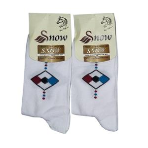 جوراب مردانه مدل لوزی کد 2128 بسته 2 عددی