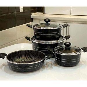 سرویس قابلمه 8 پارچه اسبیکو مدل زنبوری لب پیچ