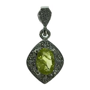 آویز گردنبند نقره زنانه سلین کالا مدل زبرجد کد 53