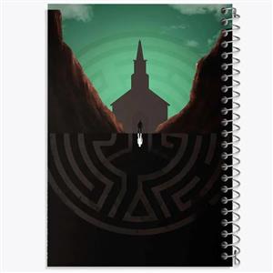 دفتر زبان 50 برگ خندالو مدل دو خط طرح سریال وست ورلد West World کد 10199