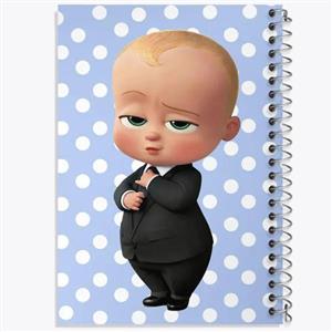 دفتر زبان 50 برگ خندالو مدل دو خط طرح انیمیشن بچه رئیس The Boss Baby کد 1372
