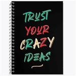 دفتر زبان 50 برگ خندالو مدل دو خط طرح Trust Crazy Ideas کد 2732