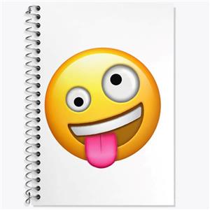 دفتر زبان 50 برگ خندالو مدل دو خط طرح ایموجی کد 24695