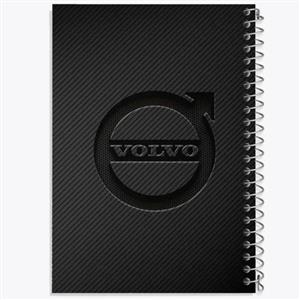 دفتر زبان 50 برگ خندالو مدل دو خط طرح ولوو volvo کد 23657