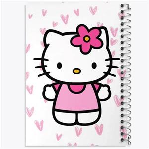 دفتر زبان 50 برگ خندالو مدل دو خط طرح هلو کیتی Hello Kitty کد 2489