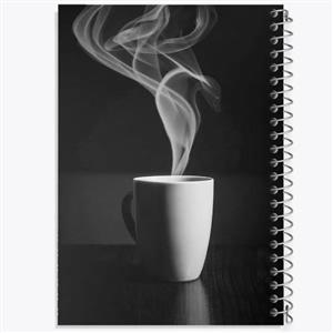 دفتر زبان 50 برگ خندالو مدل دو خط طرح قهوه Coffee کد 22007