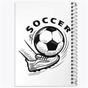 دفتر زبان 50 برگ خندالو مدل دو خط طرح فوتبال Football کد 25962
