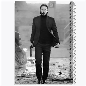دفتر زبان 50 برگ خندالو مدل دو خط طرح جان ویک John Wick کد 2946