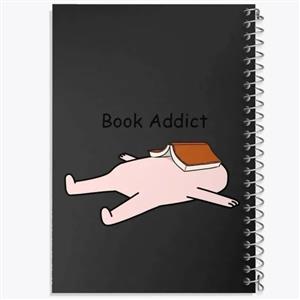 دفتر زبان 50 برگ خندالو مدل دو خط طرح کتاب فروش کد 8116