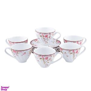 ست فنجان و نعلبکی 12 پارچه گلدکیش مدل سوئیتی کد GK701108