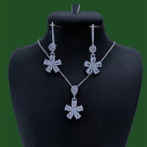 نیم ست نقره زنانه گالری رضازاده مدل ستاره مارکیز خور کد RDE-0190 -