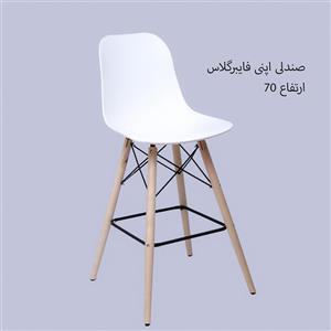 صندلی اپنی فایبر گلاس با پایه چوب سفید کد ariy09