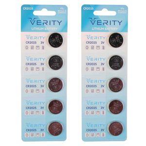 باتری سکه ای وریتی مدل 2025 بسته 10 عددی