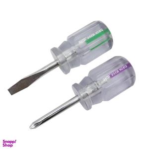پیچ گوشتی مشتی دوسو و چهار سو مدل YP-6x38-9CM مجموعه 2 عددی