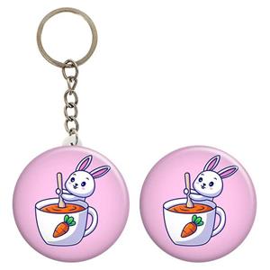 پیکسل گالری باجو طرح حیوان خرگوش بامزه کد rabbit 57 به همراه جاکلیدی