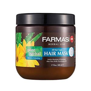 ماسک موی هربال مرطوب کننده قوی فارماسی 500 میلی لیتر Farmasi Pure herbal Hair Mask ml 