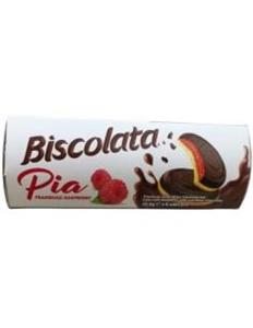 کیک کرم دار بیسکولاتا پیا با ژله تمشک 100 گرمی Biscolata Pia