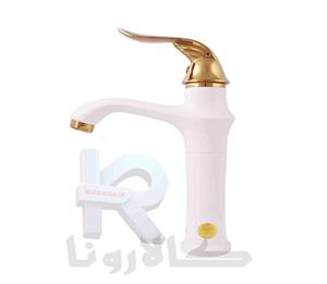 شیر‏ ‏روشویی مدل ‎F6T6 سفید طلایی