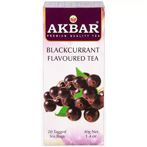 چای کیسه ای اکبر با طعم انگور فرنگی سیاه 20 عددی Akbar Blackcurrant Flavored Tea