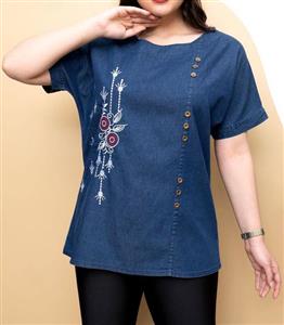 شومیز یقه گرد سایزبزرگ