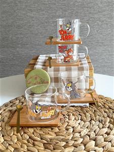 فنجان پیرکس زیر چوبی تام و جری