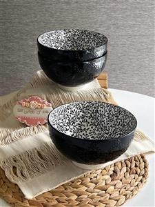 کاسه سالادخوری پاشاهوم- طرح پیچک مشکی