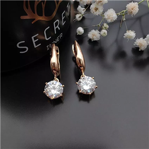 گوشواره آویز تک نگین ژوپینگ کد 68