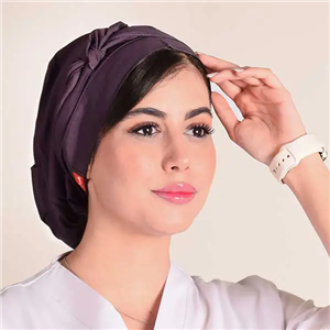 کلاه حجاب ساده بادمجونى