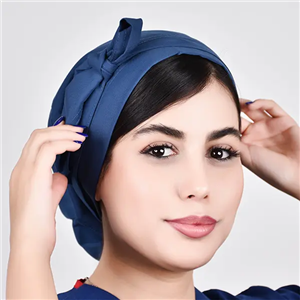 کلاه حجاب ساده آبی نفتی