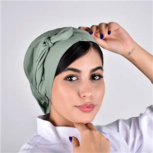 کلاه حجاب ساده سبز پسته ای