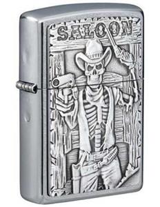 فندک زیپو طرح اسکلت Zippo 49298 (SALOON SKULL EMBLEM)