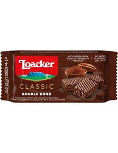 ویفر لواکر دبل شکلات 45گرمی Loacker Classic Double Choc Wafer