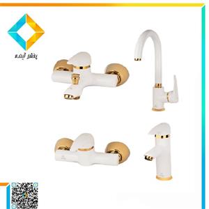 ست شیرآلات آرتین مدل سورنا سفید طلایی