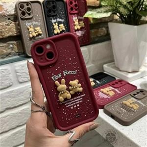 قاب (گارد) فانتزی عروسک مخملی مخصوص گوشی iphone 13 pro max