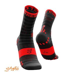 جوراب دو کمپرس اسپرت PRO RACING SOCKS V3.0 ULTRALIGHT RUN HIGH BLACK/RED 10 