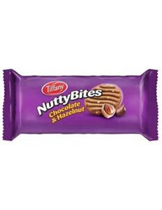 بیسکویت ناتی بایتس تیفانی با طعم شکلات و فندق 72 گرمی Tiffany Nutty Bites Chocolate & Hazelnut Biscuit