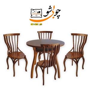 میز ناهارخوری 4 نفره مدل خرچنگی قابل ست با صندلی نیلوفر