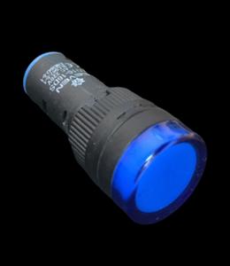 چراغ سیگنال تابلو برق صنعتی 220v آبی 16 میلیمتر