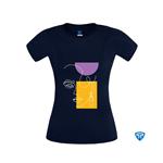 تی شرت آستین کوتاه زنانه تاپیک TSHIRT-FACE-EARRINGS-NAVY