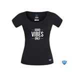 تی شرت آستین کوتاه زنانه تاپیک TSHIRT-GOOD-VIBES-BLACK