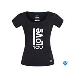 تی شرت آستین کوتاه زنانه تاپیک TSHIRT-LOVE-BLACK