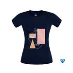 تی شرت آستین کوتاه زنانه تاپیک TSHIRT-FACE-GANDOM-NAVY