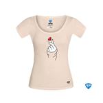 تی شرت آستین کوتاه زنانه تاپیک TSHIRT-LOVE3-BEIGE