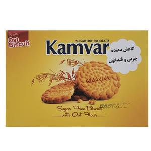 بیسکویت بدون قند کامور حاوی ارد یولایف جو دوسر 500 گرم Kamvar Oat Biscuit Flour without Sugar 500gr 